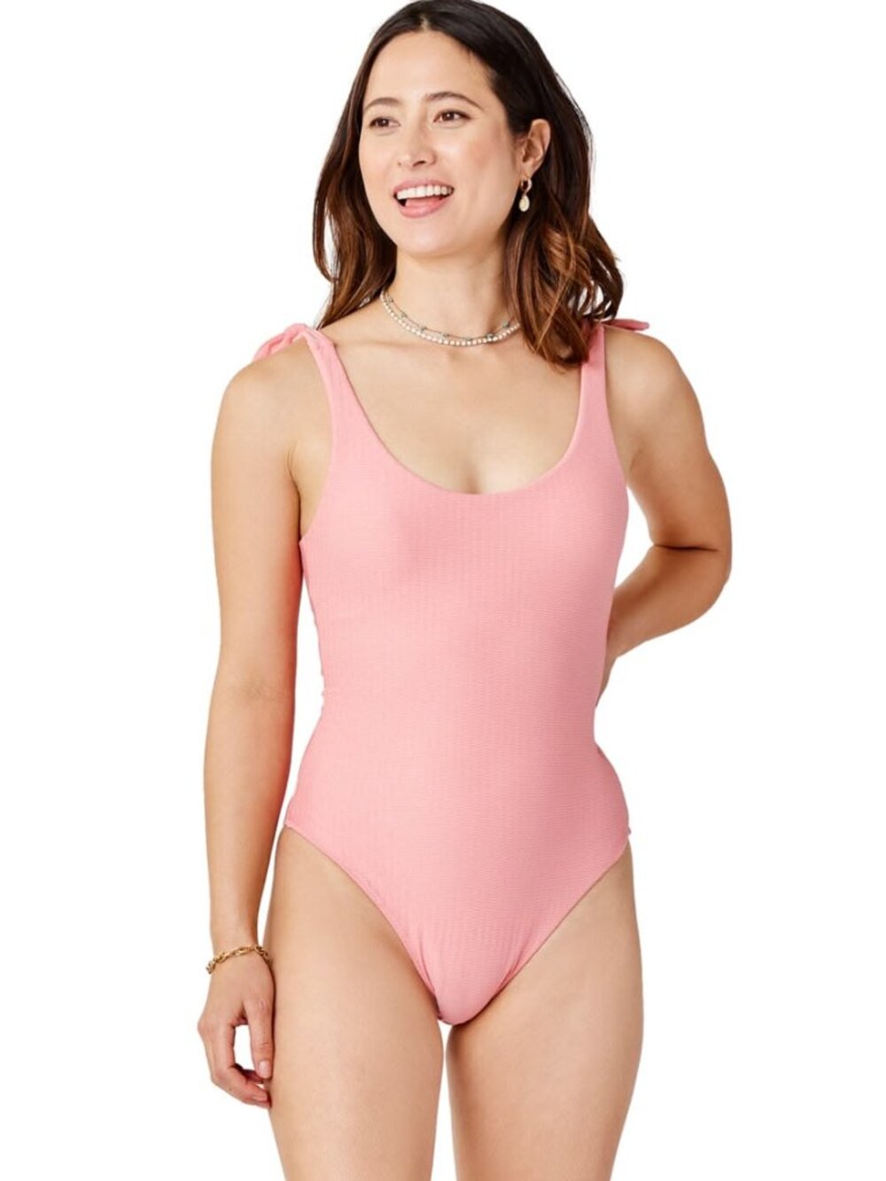 Carve Designs Women's Sandhaven One Piece Swimsuit Grapefruit Texture Sz Small
